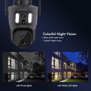Nhà Sản Xuất Ban Đầu Màu Tầm Nhìn Ban Đêm Hai Cách Phát Hiện Chuyển Động Âm Thanh 4MP Wifi 4G Sim Thẻ Ptz Ống Kính Kép Năng Lượng Mặt Trời Máy Ảnh - Product Image 2