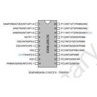 Originaler SC92F8003BX Speicher-SOC, Mikrocontroller, IC-Verstärker, SC92F8003BX20U Logik-IC, SC92F8003 Chips, MCU 8BIT