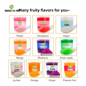 Grosir rasa stroberi rasa buah gelembung instan mutiara susu teh bahan minuman memecahkan Boba mutiara - Product Image 2