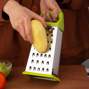 Hot Sales Stainless Steel Professional Kitchen <b>Tool</b> 4-Side <b>Fruit</b> Box Grater Eco-Friendly Cheese <b>Vegetable</b> Slicer - Product Image 1