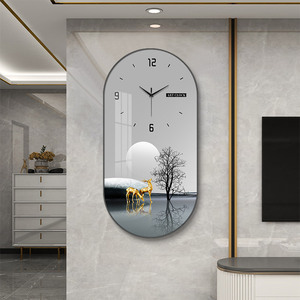 Homedecor Fashion <strong>Large</strong> Modern Luxury Crystal Porcelain Creative Printing <strong>Clocks</strong> Restaurant Decoration <strong>Wall</strong> Art <strong>Clock</strong> Painting - Product Image 3
