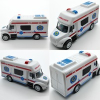 Logotipo Personalizado 1:87 Metal RV ambulancia negro Express camión helado camión ciudad coche camión modelo Diecast coche de juguete para regalo