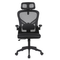 Chaise de bureau ergonomique moderne de haute qualité JR RACING JRMC-18 avec dossier haut en maille, hauteur réglable, base pivotante à cinq étoiles