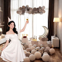 Décorations de fête : Kit d'arrangement d'anniversaire haut de gamme pour le commerce international, incluant des ballons en latex et des fournitures pour mur de fond de scène