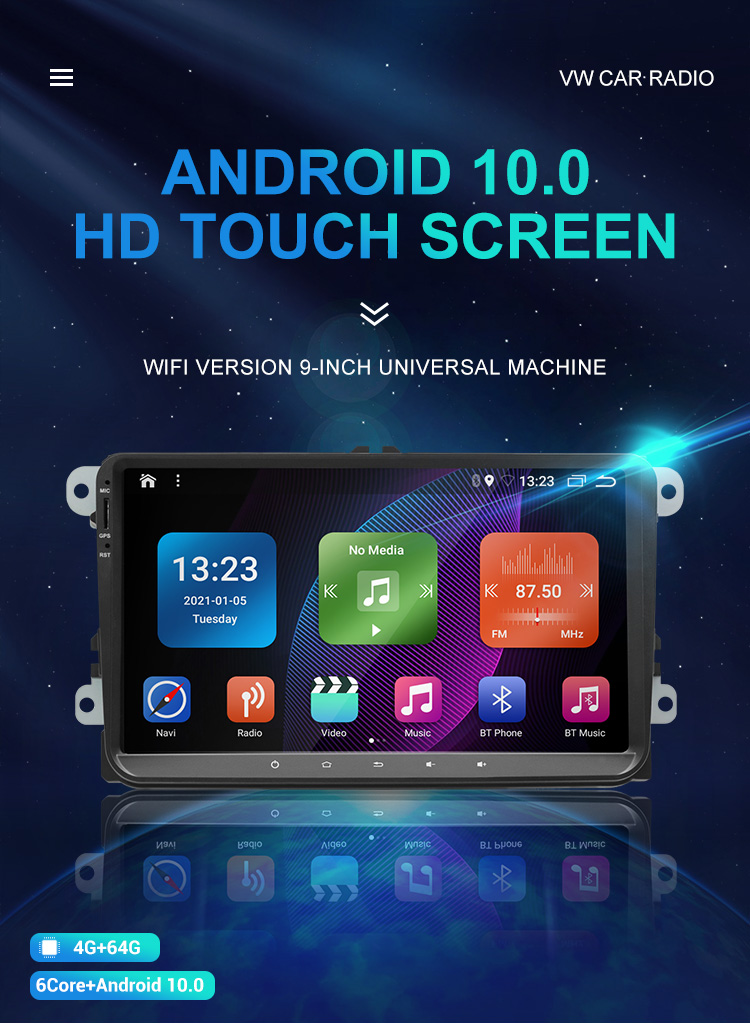 2 Din Android 10 Car radio GPS Navigation For VW Passat B6 amarok volkswagen Skoda Octavia 2 superbJetta T5 golf 5 6 Multimedia