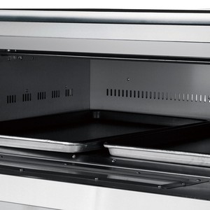 Horno eléctrico comercial de 4 niveles para hornear pizzas y pasteles, para panadería, enchufe europeo, control por botones, independiente. - Product Image 3