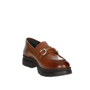 Mocassins plats en cuir pour femme Donna Serena 38 Marron - Product Image 5