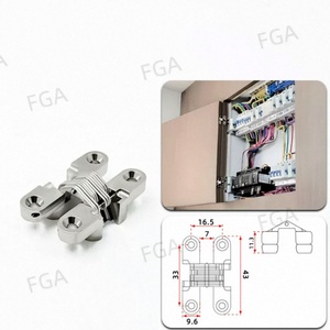 Modern Steel Concealed Cross Folding Hinge Door Invisible Concealed Hinges for Narrow Side Panels Furniture Hinges - Product Image 2