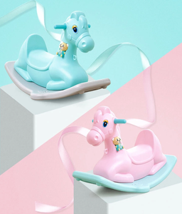 Sécurité Enfants Adaptés Dessin Animé Balance Intérieure Rouler Pas Cher Bébé Cheval À Bascule En Plastique - Product Image 4