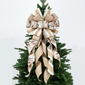 인공 리넨 화환 활 크리스마스 트리 장식 리본 우아한 크리스마스 리본 - Product Image 2