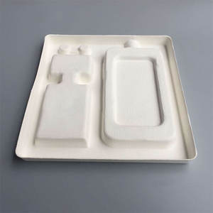 Atacado de New Environmentally Friendly Sugarcane Pulp Wet Pressed White Electronic Paper Holder com Reciclável Insert <span class=keywords><strong>Mold</strong></span> - Product Image 6