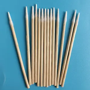 100pcs Wooden Stick Industrial Cleaning Cotton Bud Mini Pointed Cotton Swab Suppliers