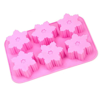 Moule à chocolat en silicone de qualité alimentaire Refine Factory, forme mini flocon de neige, 6 cavités, pour four, thème Noël, pour bonbons