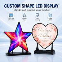 Pantalla LED Decorativa en Forma de Corazón Personalizada P2, Paneles LED de Pared para Proyección en Fiestas de Cumpleaños