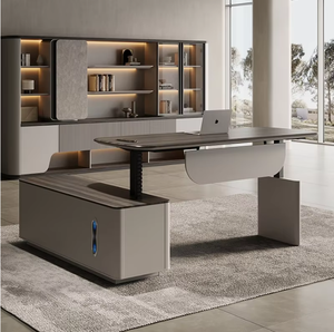 <span class=keywords><strong>Bureau</strong></span> d'ordinateur moderne <span class=keywords><strong>de</strong></span> luxe léger et écologique, réglage électrique intelligent à double moteur, hauteur ajustable, <span class=keywords><strong>rangement</strong></span> verrouillable, <span class=keywords><strong>bois</strong></span> simple - Product Image 6