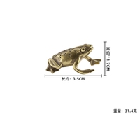 Mini grenouille en laiton antique ornements grenouille jouets artisanat en métal