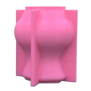 Facile à utiliser 3D surface lisse fine rétro classique bouteille elliptique bricolage silicone béton résine plâtre pot pot moule - Product Image 4