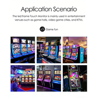 Pantalla Táctil Capacitiva para Kiosco, Pantalla LCD Digital, Monitor Vertical Publicitario con Luz LED RGB, Monitor Táctil para Juegos