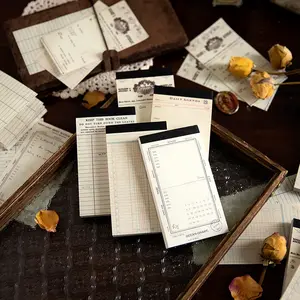 60ชิ้น/แพ็ค Notepad ข้อความที่เขียนด้วยลายมือและชุดหน้าบันทึกง่ายบัญชีมือข้อความบันทึกกระดาษบันทึก5รุ่น