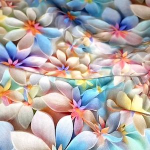 Tissu de rayonne imprimée numérique à fleurs personnalisées Designer prix bon marché tissu de rayonne imprimé numérique de haute qualité pour robe de femme - Product Image 4