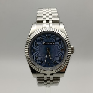 Reloj automático NH35 Fashion SEILOCE para hombre, caja de reloj NH35 con cristal de zafiro, reloj de pulsera informal sin calendario - Product Image 6