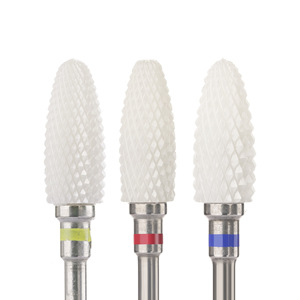 Ensemble de 7 embouts de perçage pour ongles en céramique blanche, pour enlever les cuticules, ponceuses pour pédicure et manucure, pour perceuses à ongles électriques - Product Image 2