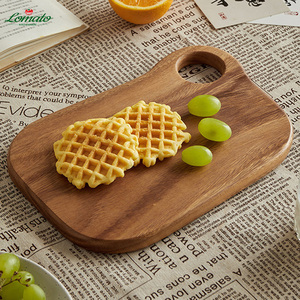 Juego de Tablas de Cortar de Madera de Acacia Sólida al por Mayor, Tabla de Servir de Madera Hecha a Mano para Pan y Queso, Tabla de Cortar Portátil para Cocina - Product Image 4