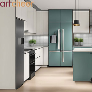 Armoire de cuisine de luxe au design européen avec dessus en pierre de quartz Meubles personnalisés <span class=keywords><strong>Miami</strong></span> comprend des accessoires de panier à tiroir de robinet - Product Image 3