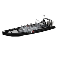 Bateau semi-rigide gonflable de 28 pieds à coque en aluminium, économique en carburant, approuvé par le gouvernement, pour les missions de sauvetage SAR, la pêche et les loisirs, avec moteur hors-bord