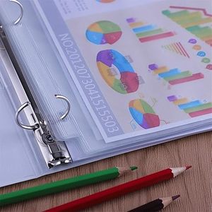 SAM A6 <b>Binder</b> Pockets 6 Holes Budget Cash Envelopes Clear Zipper <b>Folders</b> Loose Leaf Bags Waterproof PVC Document Filing - Product Image 4