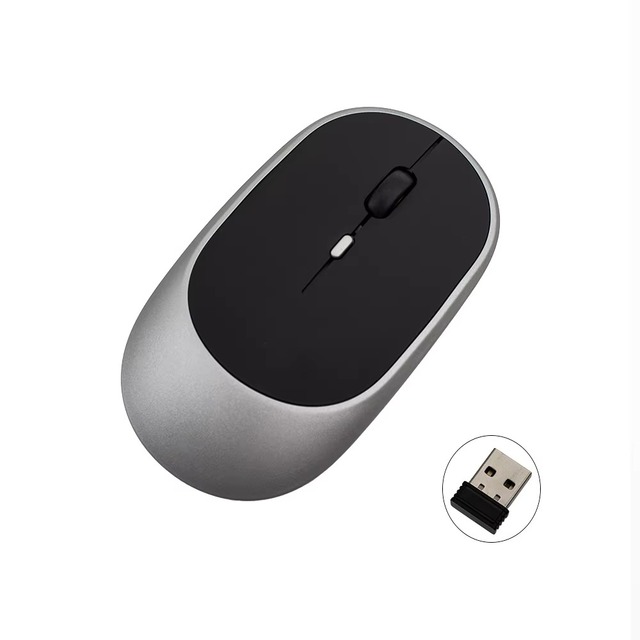 2026 New BT Mouse 2.4G Wireless Rechargeable Mouse Gaming Computer Charing Thin Portable 3 Adjustable DPI Mouse Custom Logo