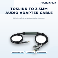 Câble audio optique Toslink SPDIF vers 3,5 mm AUX DAC, alimenté par USB, 192 kHz, plaqué or, pour téléviseur, barre de son, casque, microphone