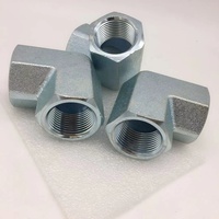 Adaptor Hidrolik Pipa Siku 90 Derajat Baja Karbon Stainless Steel 7N9 dengan Ulir NPTF Betina untuk Selang Hidrolik