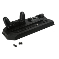 Nouveau ventilateur de refroidissement à support vertical multifonction double chargeur de charge chargeur Mobile pour PS4 Slim