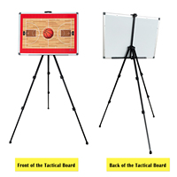 Tableau tactique de basket-ball en alliage d'aluminium, trépied portable, effaçable à sec, pour l'entraînement, le jeu, la démonstration des tactiques par le coach