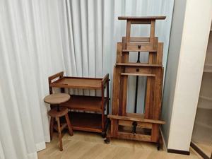 Chevalet de studio en bois de hêtre massif pour <span class=keywords><strong>artistes</strong></span>, robuste, réglable en hauteur, double usage, avec étagère inférieure - Product Image 4