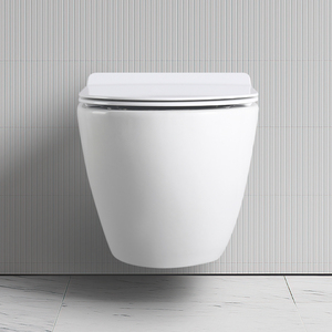 Thiết Kế Tối Giản Chống Vi Khuẩn Men Không Có Vành Gốm Nhà Vệ Sinh Phòng Tắm Nhỏ Gọn Treo Tường <span class=keywords><strong>Wc</strong></span> - Product Image 2