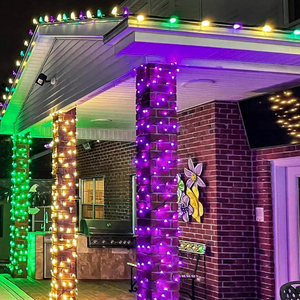 Vente <span class=keywords><strong>en</strong></span> gros 33ft 100 LED Guirlandes lumineuses Mardi Gras Mini lumières décoratives USB <span class=keywords><strong>de</strong></span> Noël pour Noël Halloween Golf Cart Party Decor - Product Image 3
