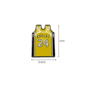 Commercio all'ingrosso NBA Star Jersey spilla basket Football Metal Badge spilla in tessuto smalto collare Pin Badge - Product Image 5
