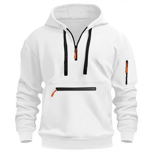 Men's Quarter <b>Zip</b> <b>Hoodie</b> Pullover Hooded Sweatshirt with <b>Pocket</b> Casual Winter Outerwear - Product Image 3