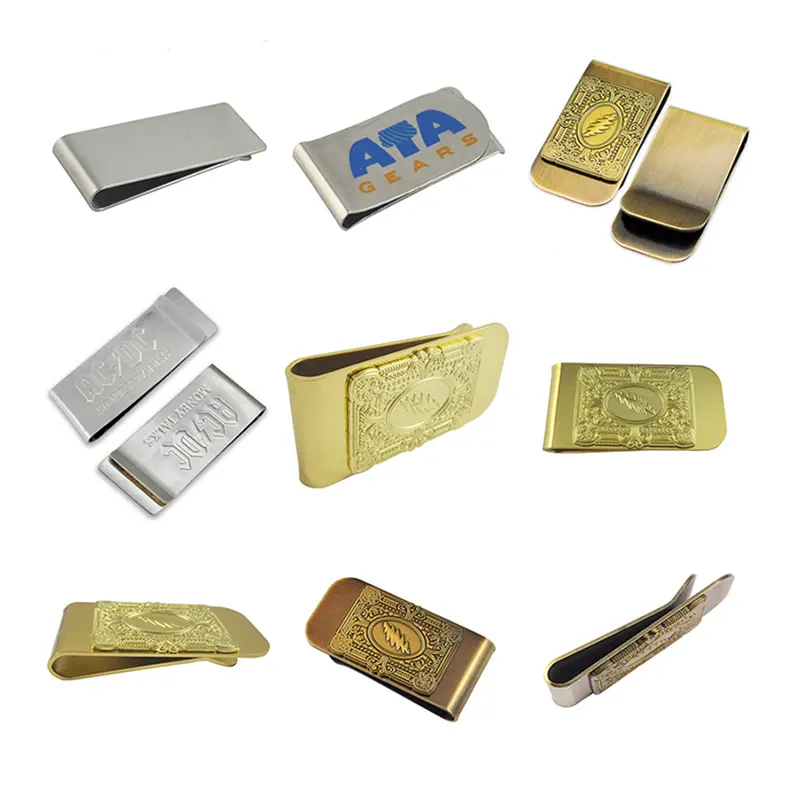 Nouvelles pinces à billets magnétiques en acier inoxydable, Clip d'argent personnalisé en métal blanc avec Logo, cadeaux pour adultes