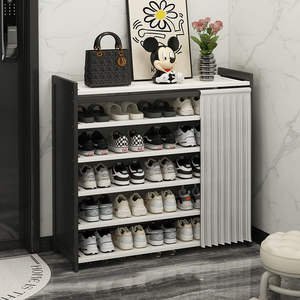 ชั้นวางรองเท้าแบบตั้งพื้นทรงสี่เหลี่ยมผืนผ้า พร้อมฝาครอบกันฝุ่น ขนาด 100x70 ซม. อเนกประสงค์ สำหรับห้องนั่งเล่น ใช้ได้กับเด็ก - Product Image 3