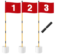Ensemble de mini-tee de golf en nylon CS Exquisite avec drapeau imprimé personnalisé et porte-gobelet, portable, étanche et durable pour le golf en extérieur dans la cour