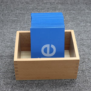 ของเล่นเพื่อการศึกษา<span class=keywords><strong>ภาษา</strong></span>มอนเตสซอรี่ทำจากไม้กระดานไม่ว่างสำหรับเด็กกระดาษทรายตัวอักษร - Product Image 4