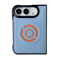 Étui de téléphone anti-chute en cuir de luxe magnétique ultra-résistant minimaliste Minibook pour iPhone Duo