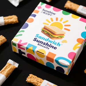 Tùy chỉnh sinh thái thân thiện phim hoạt hình bao bì thực phẩm nhà sản xuất protein Cookie Snack Biscuit Hộp bao bì - Product Image 5