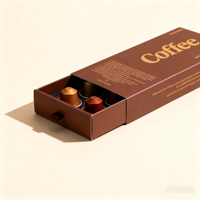Boîte de papier exquise de marque personnalisée haut de gamme boîte de tiroir boîte de rangement d'emballage de Capsule de café