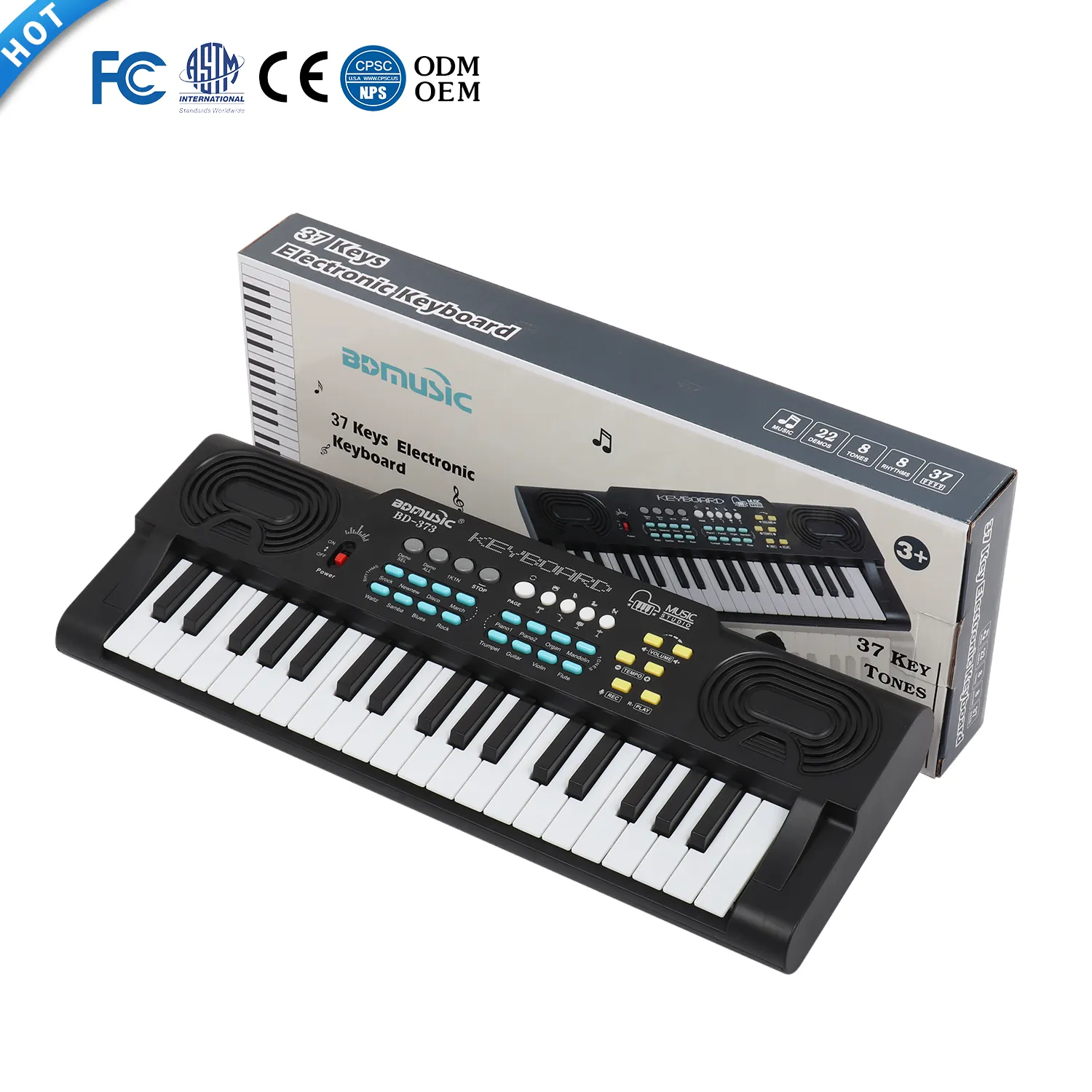 2024新製品ABSミディキーボード37キー演奏楽器電子オルガンおもちゃピアノ子供用