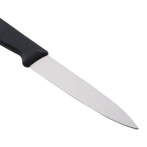 Couteau d'office à poignée en PP noir Petit couteau à fruits de cuisine
