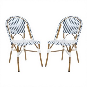 Garden Furniture PE Rattan Modern <b>Dining</b> Chair <b>Table</b> Patio Hotel Restaurant Stackable Cafe Outdoor Bistro Chair - Product Image 2